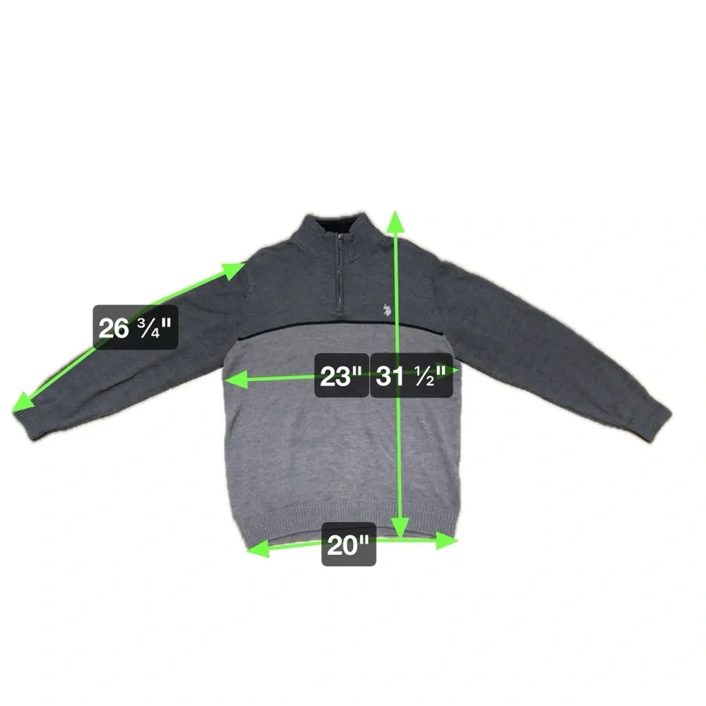 Men’s Us Polo Assn. 1/4‎ Zip Sweater. XL